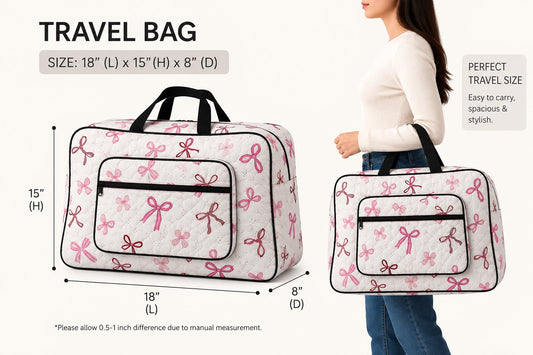 Luxury Quilted Floral Travel Bag – Stylish & Spacious
