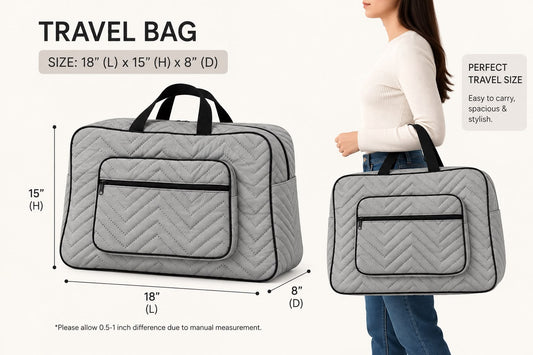 Luxury Quilted Floral Travel Bag – Stylish & Spacious