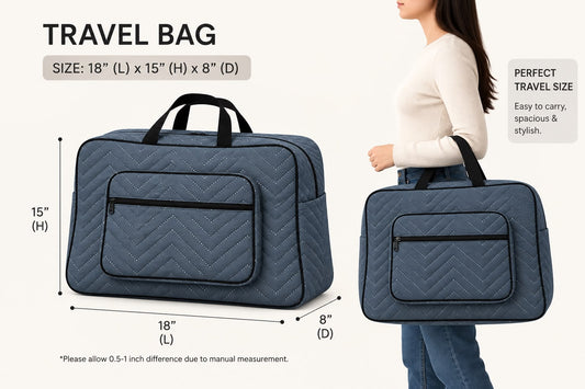 Luxury Quilted Floral Travel Bag – Stylish & Spacious
