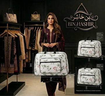 Luxury Quilted Floral Travel Bag – Stylish & Spacious