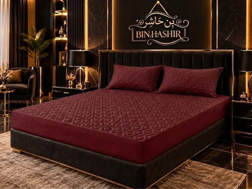 Premium Waterproof Quilted Mattress Protector – Mehroon
