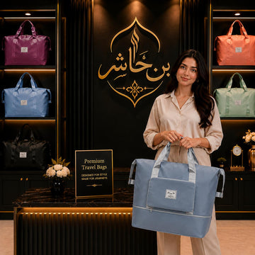 Bin Hashir Waterproof Foldable Travel Bag – Misty Blue