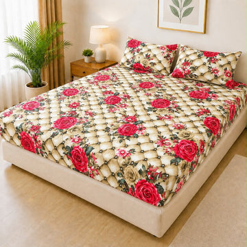 Luxury 3-Piece Quilted Bedsheet Set – 100% Waterproof | FM-006