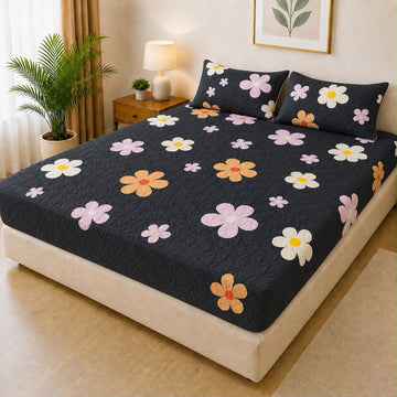 Luxury 3-Piece Quilted Bedsheet Set – 100% Waterproof | FM-016