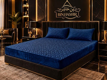 Premium Waterproof Quilted Mattress Protector – Blue